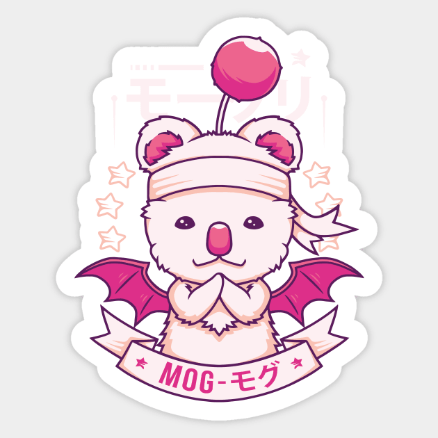 Mog the Moogle Sticker by Alundrart